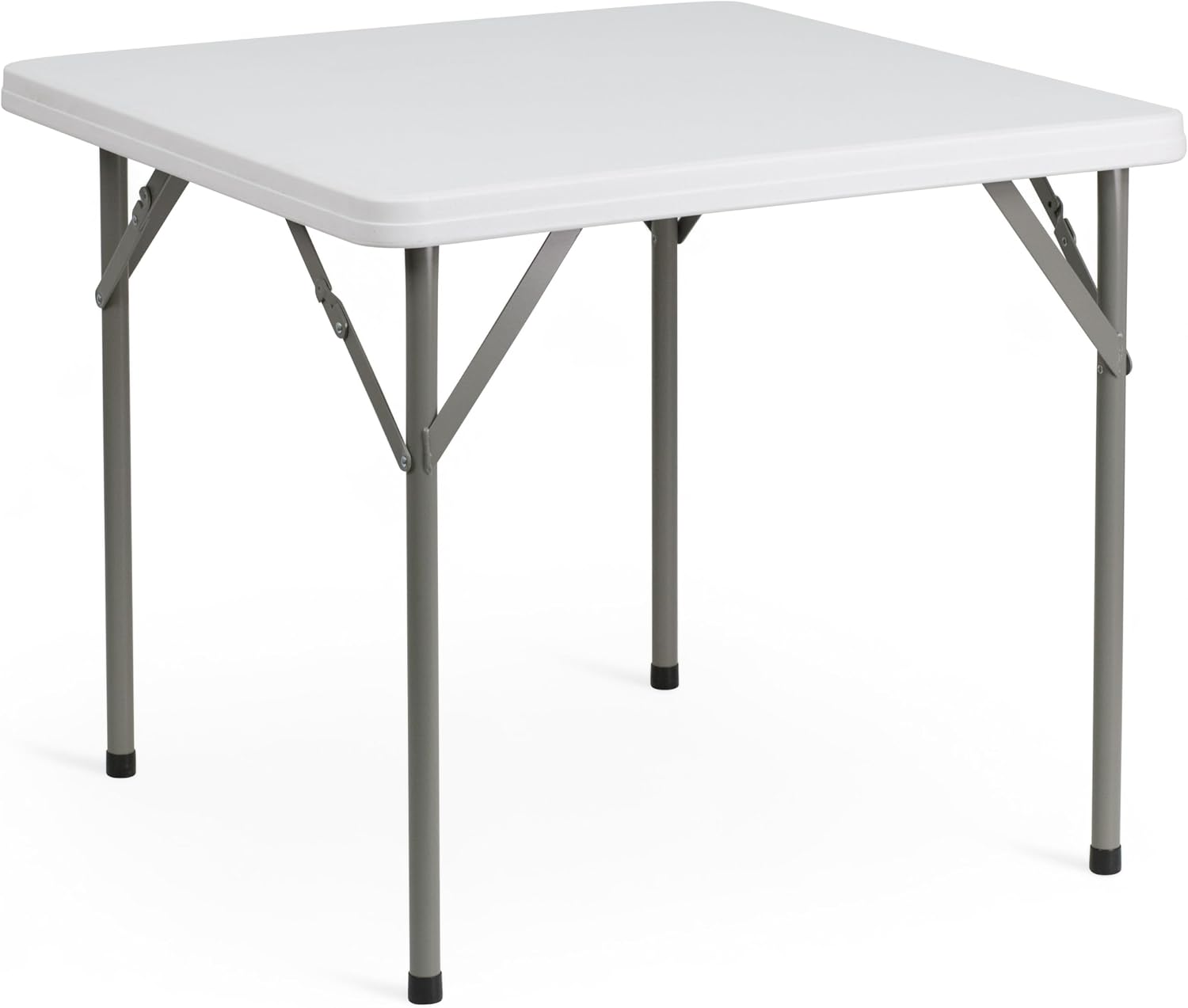 Flash Furniture Elon 2.85' Square All-Occasion Plastic Folding Event Table with Locking Legs, Folding Banquet Table for Indoor/Outdoor Events