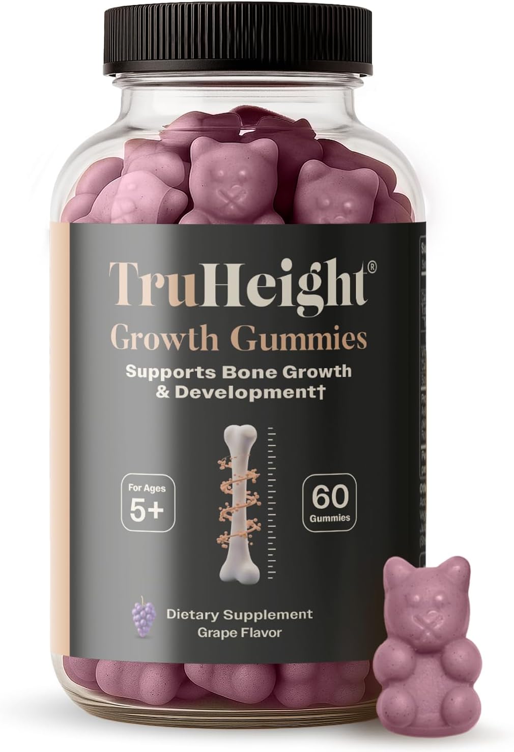 TruHeight Growth Gummies (Watermelon) Tall Nutrition for Natural Growth Supplement for Kids & Teens - Vitamin D, K, Calcium & Ashwagandha
