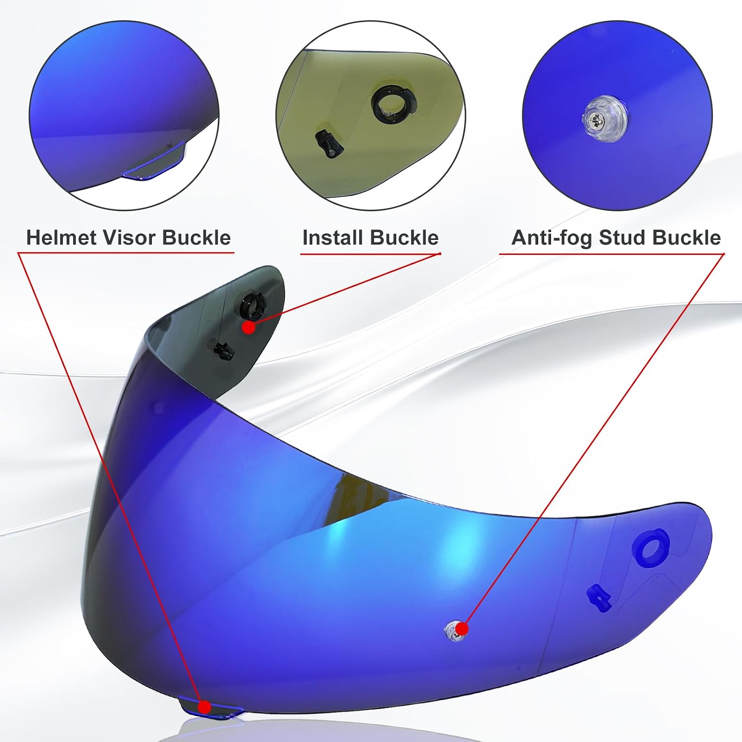 VCOROS C91 Helmet Shield for HJ-17 C90 C91N CL-MAX 2 IS-MAX BT SY-MAX 3 | UV400 Protection,Tinted Face Shield for HJ-17 C90 C91N CL-MAX 2 IS-MAX BT SY-MAX 3 IS-MAX 2 CL-MAX 3 Visor Replacement