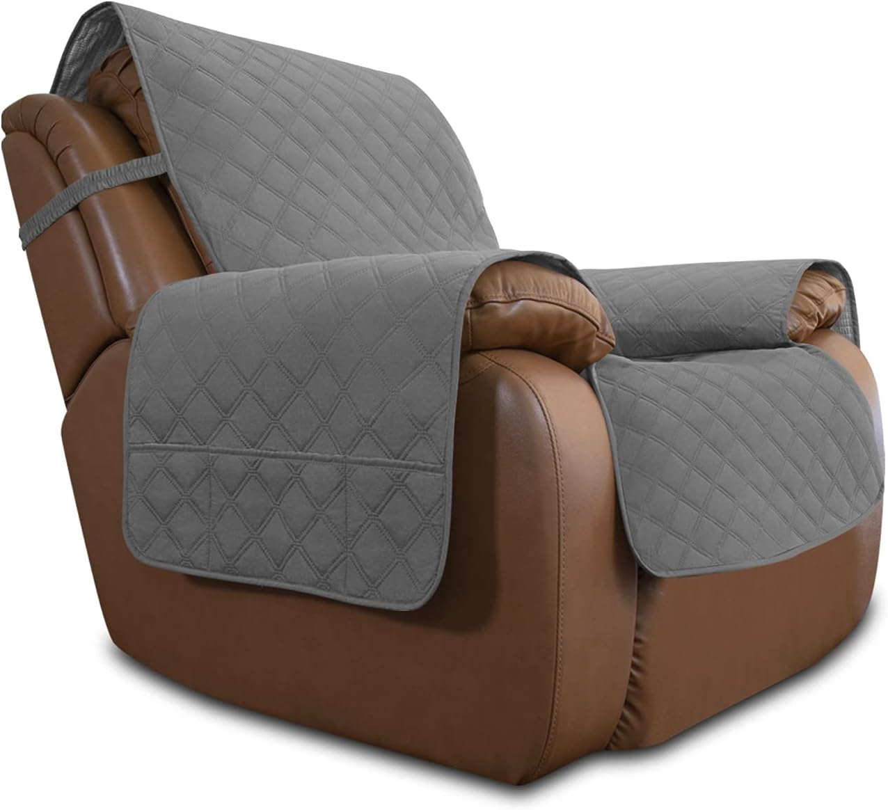 Easy-Going Waterproof Non-Slip Couch Cover, Small Recliner, Chocolate