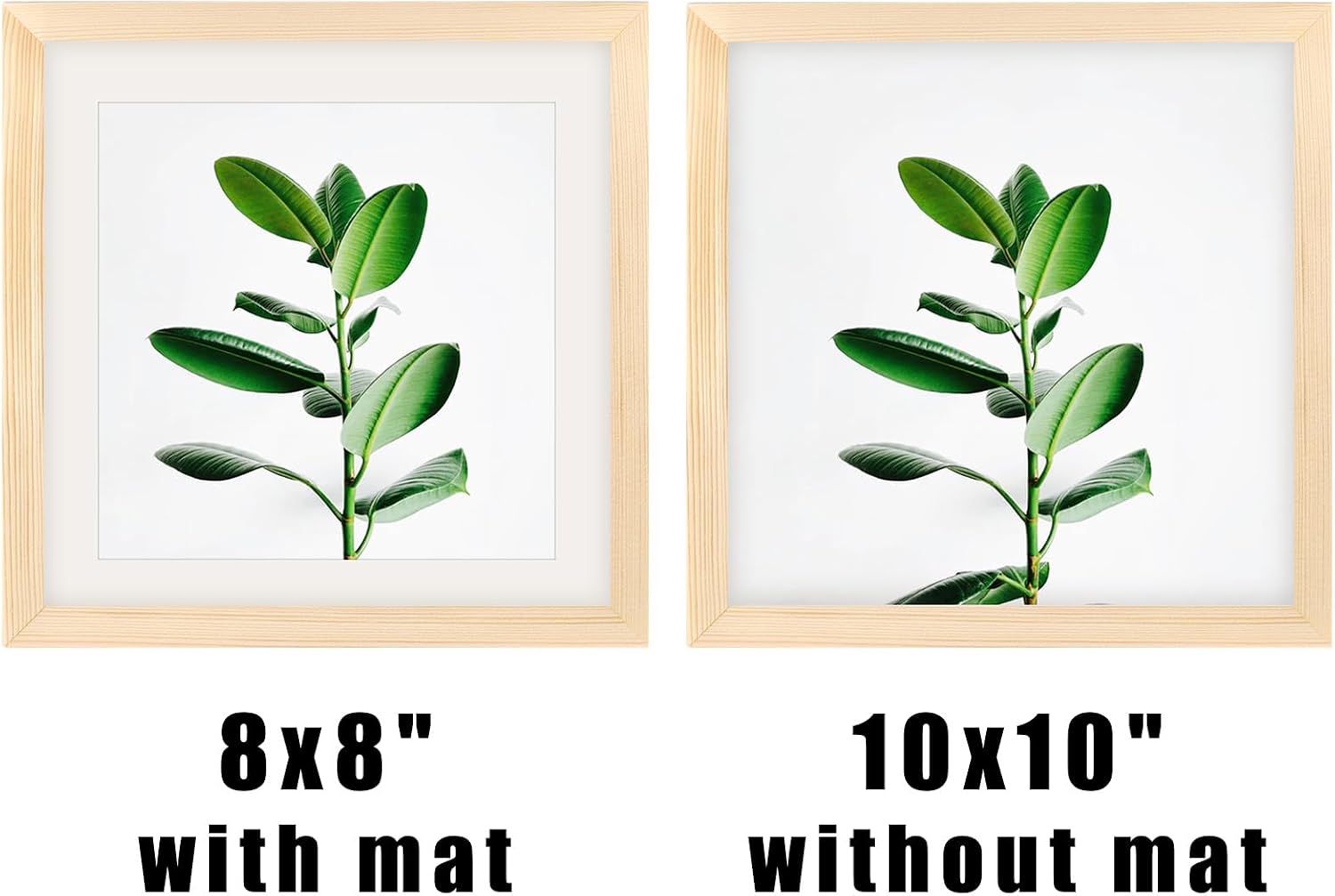 WUTL 8x8 Black Picture Frames Square