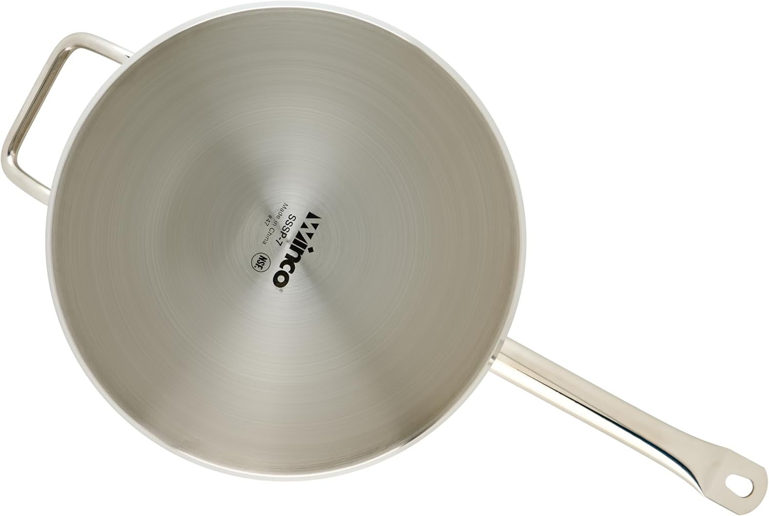Winco 4 1/2 qt Heavy-Duty 4.5 qt Stainless Steel Sauce Pan with Cover | Even heat distribution, Secure riveted handle, Great for Cooking, Food Preparation and Restaurant Kitchens