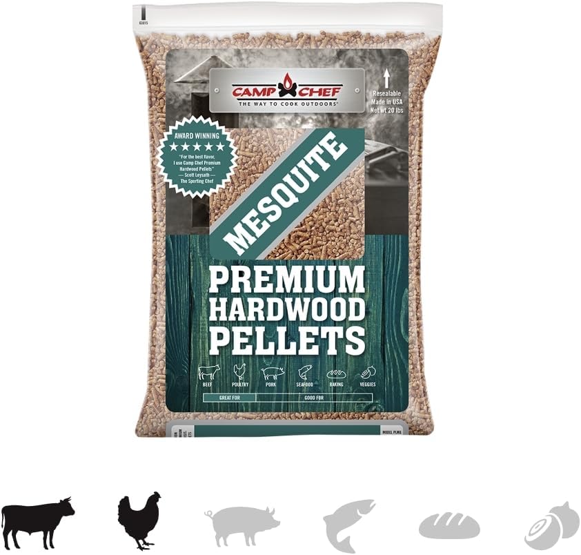 Camp Chef Orchard Apple BBQ Pellets, Hardwood Pellets for Grill, Smoke, Bake, Roast, Braise and BBQ, 20 lb. Bag