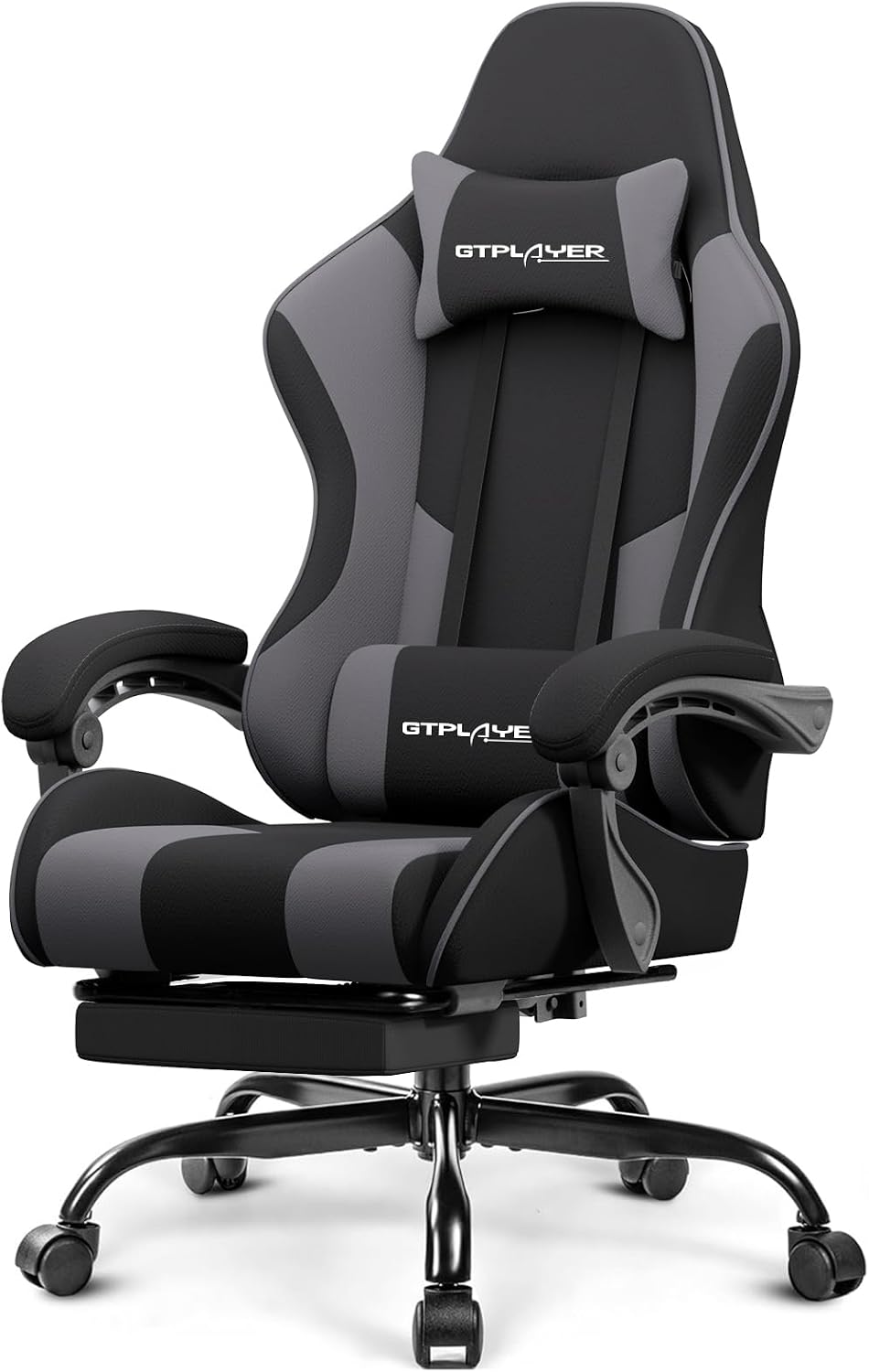 GTPLAYER Gaming Chair, Computer Chair with Footrest and Lumbar Support