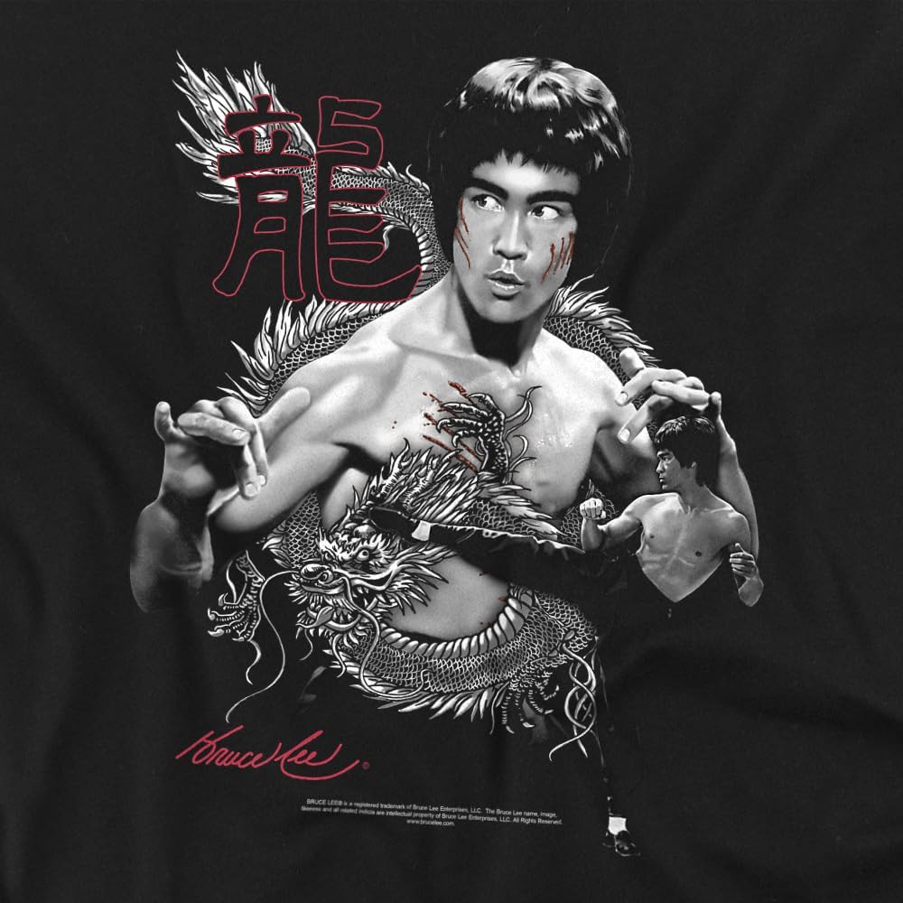Popfunk Bruce Lee The Dragon Kung Fu T-Shirt - Black