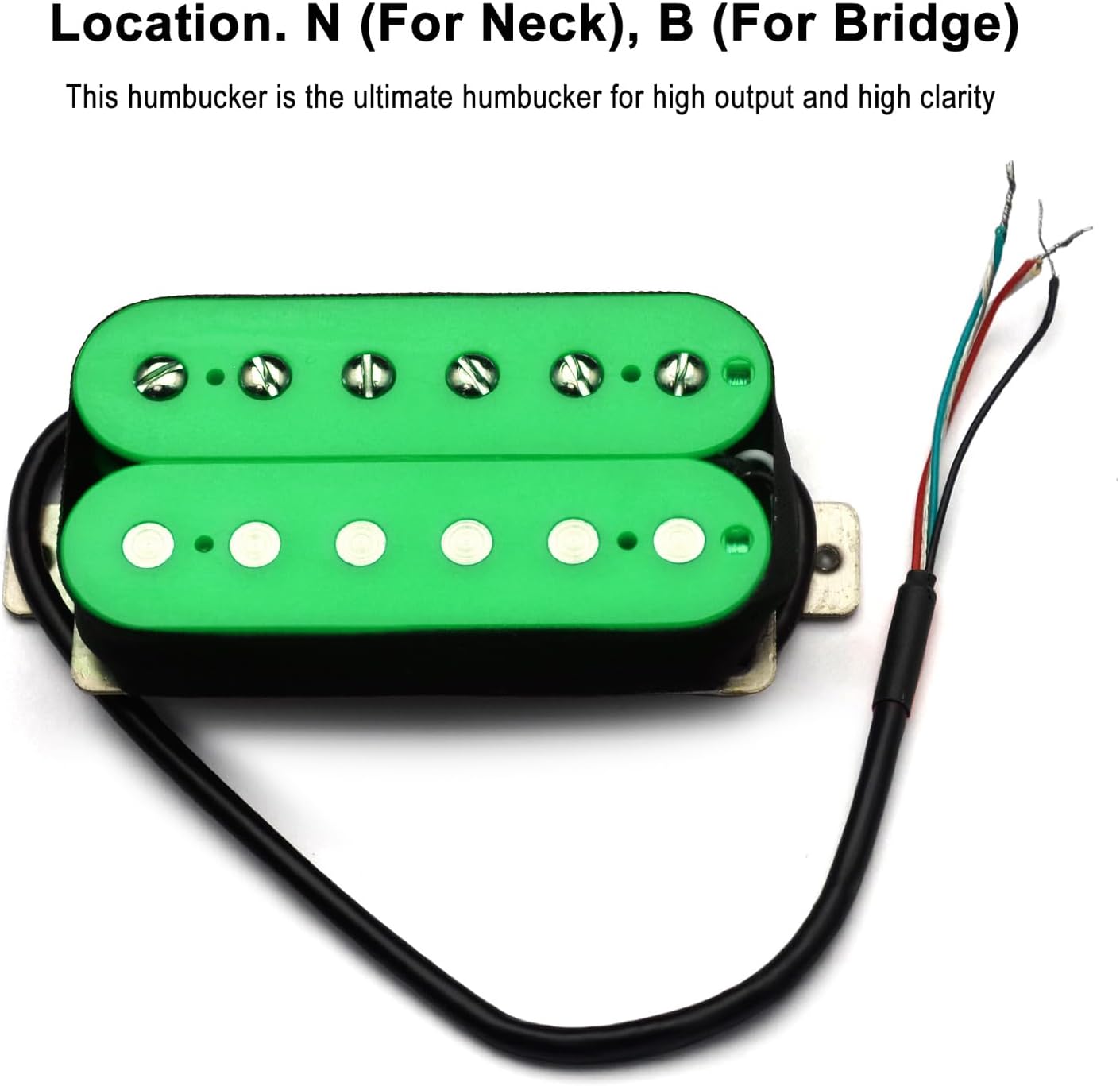SAPHUE Alnico 5 Humbucker Pickup Double Coil Electric Guitar Pickups Set with Neck and Bridge with Prewired and Screws Parts Accessories Kit Black