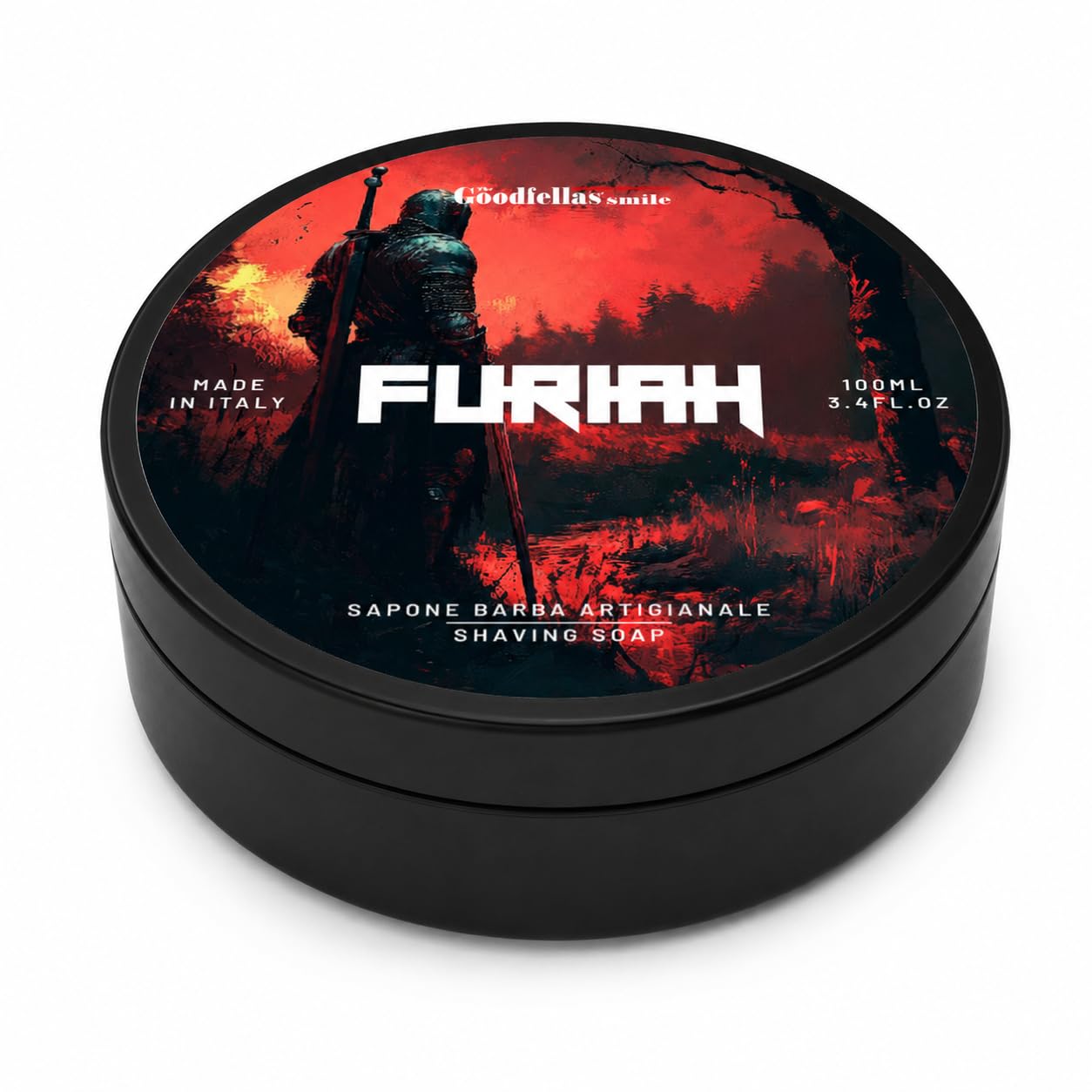 Goodfellas' Smile Furiah Shaving Soap, Made in Italy | Builds Dense, Cushioning Lather For Smooth Razor Glide