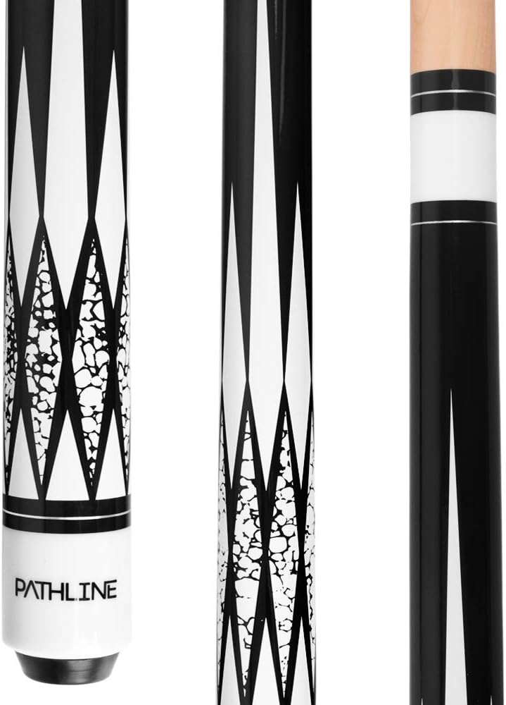 Pool Cue Stick - 58 inch Maple Billiard Pool Stick (Multicolour) | Imitation Turquoise Design, 18-21oz Weight Options, 13mm Leather Tip, For Beginner & Intermediate Player