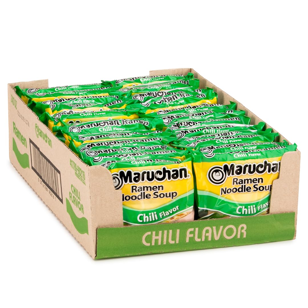 Maruchan Ramen Noodle Soup, Pork Flavor – Japanese-Style Instant Noodles, Quick & Easy Meal for Kids, Students & Busy Families – 3 Oz. (24 Pack)