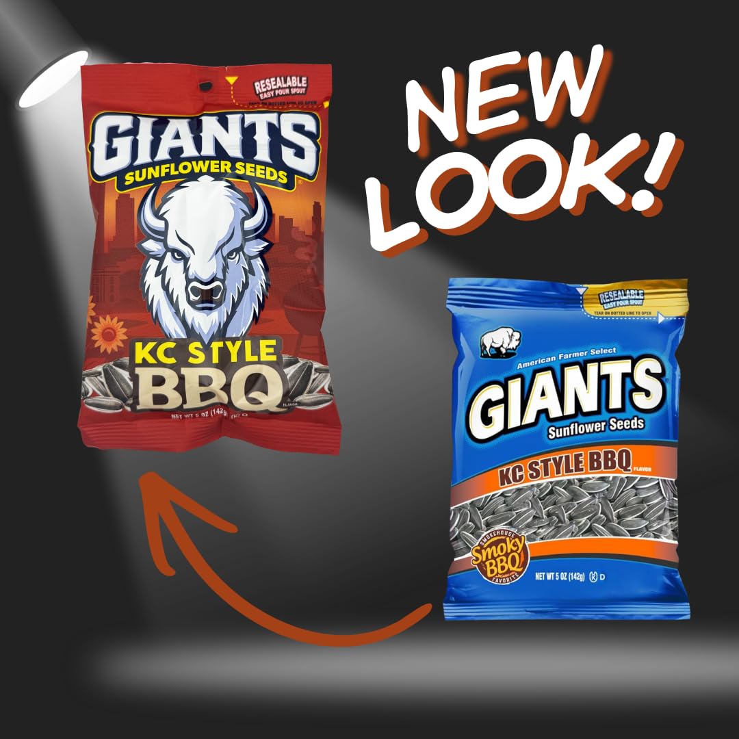 GIANTS Original Sunflower Seeds - Sunflower Seeds to Eat, Sunflower Seeds Bulk, Lightly Salted Sunflower Seeds for Eating, High Protein Snack - 5.75 oz Resealable Bags (Case of 12)