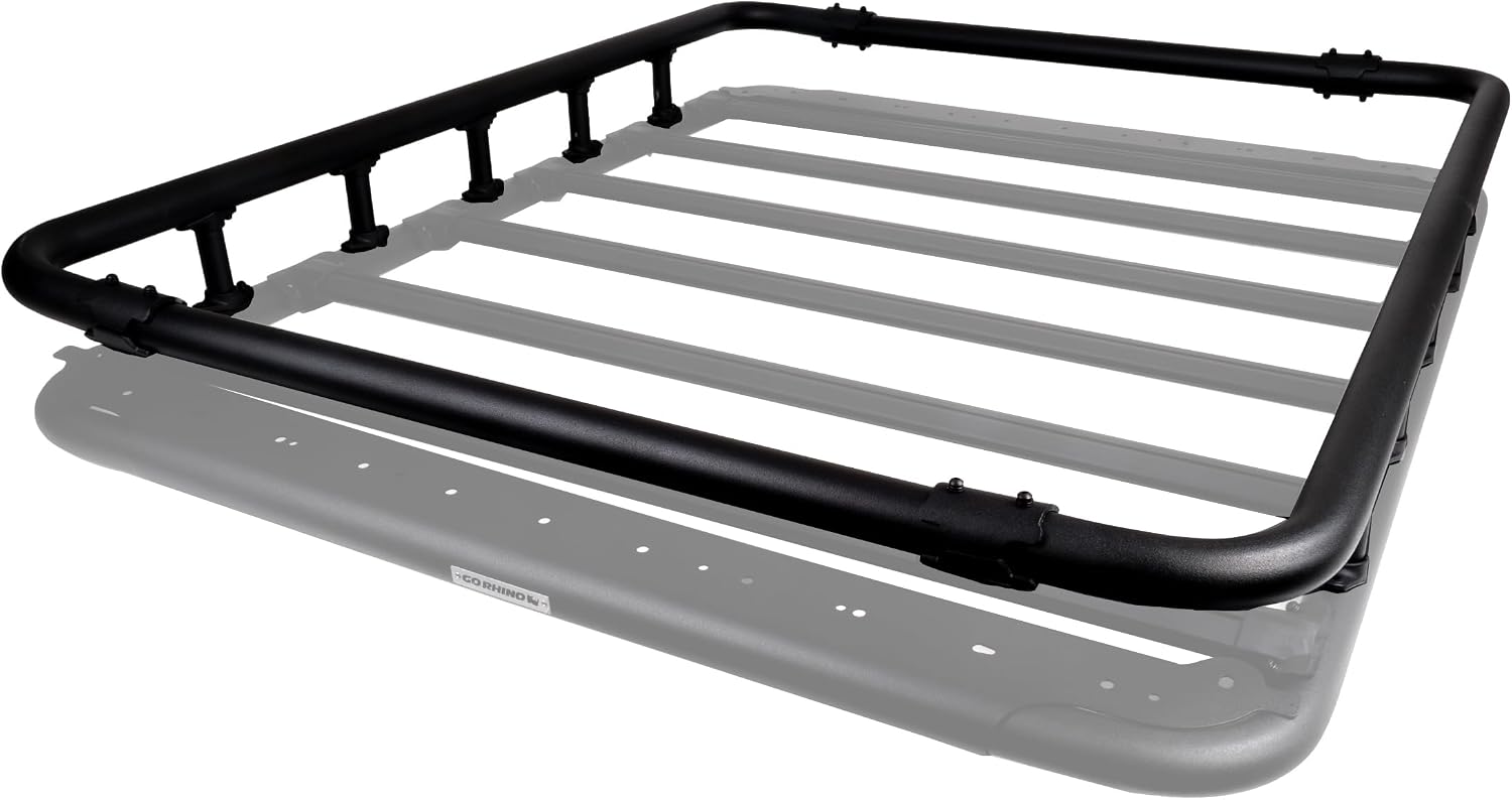 Go Rhino SRM500 Quad-Rail Kit | Aluminum, Textured Black | 5935063T | Fits Go Rhino 65" SRM500 Roof Racks