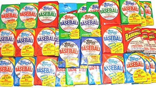 Topps 100 Vintage Baseball Cards in Factory Sealed Wax Packs Lot