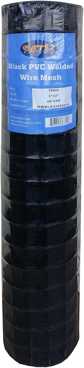 16GA Galvanized 48in x 50ft-3in x 2in Welded Wire Mesh Garden Economy Fence