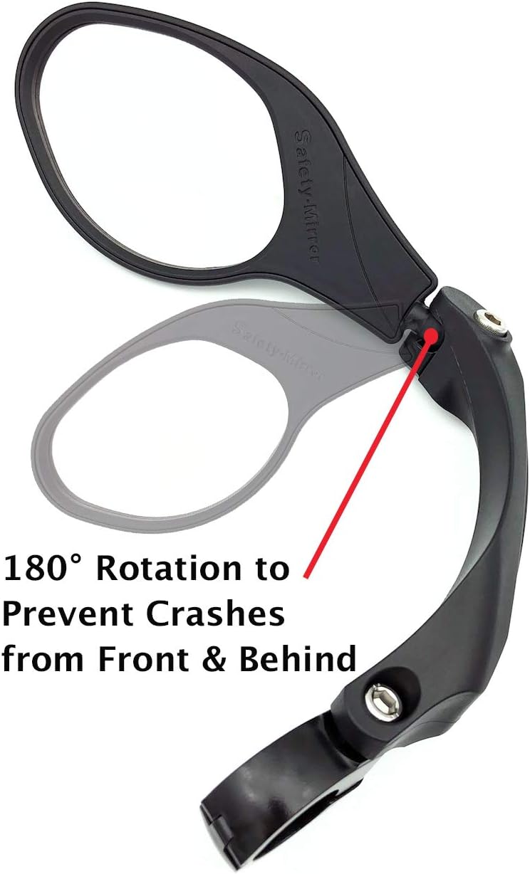 Hafny Handlebar Bike Mirror, Stainless Steel Lens, Bicycle Mirror, Safety Reflector, E-bike Mirror, Cycling Mirror, HF-MR081
