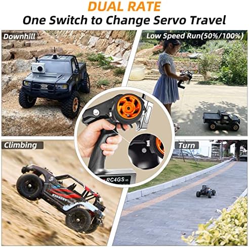 Radiolink RC4GS V3 5CH 2.4G RC Transmitter R6FG Gyro Receiver for Crawler | 2.4GHz Surface Radio Remote Controller Combo