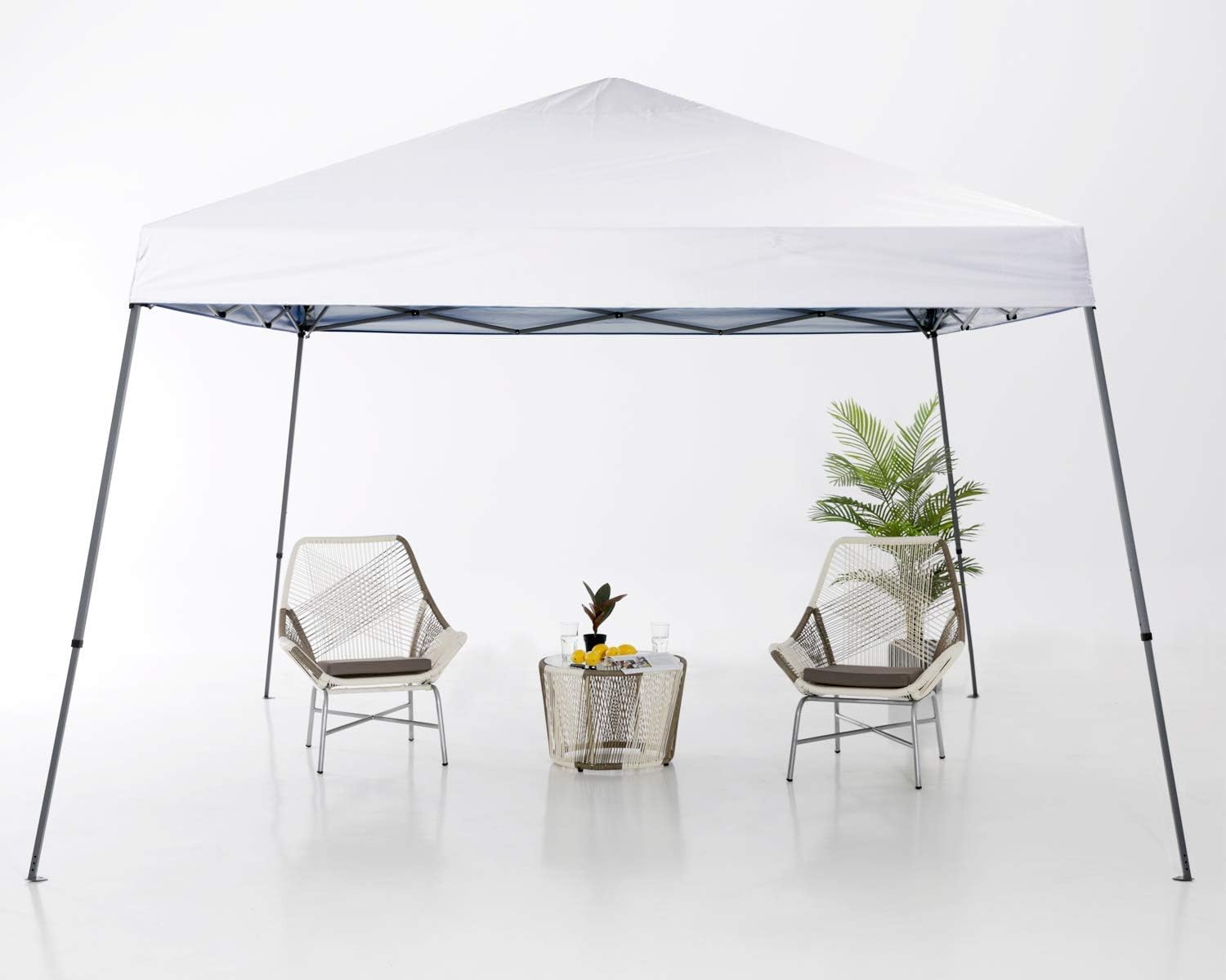ABCCANOPY 11x11 Pop Up Canopy Tent, Stable Slant Leg Outdoor Shade, Black
