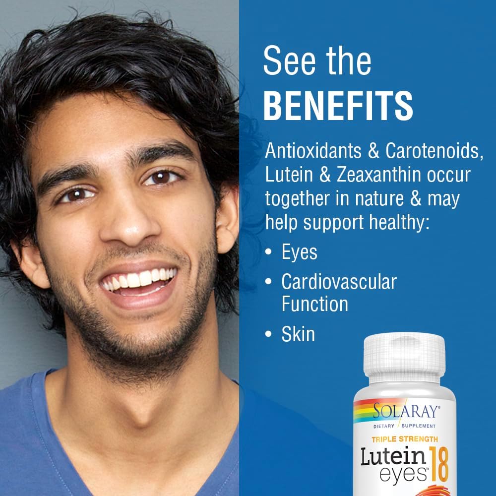 SOLARAY Triple Strength Lutein Eyes, Eye Vitamins, 30 Servings