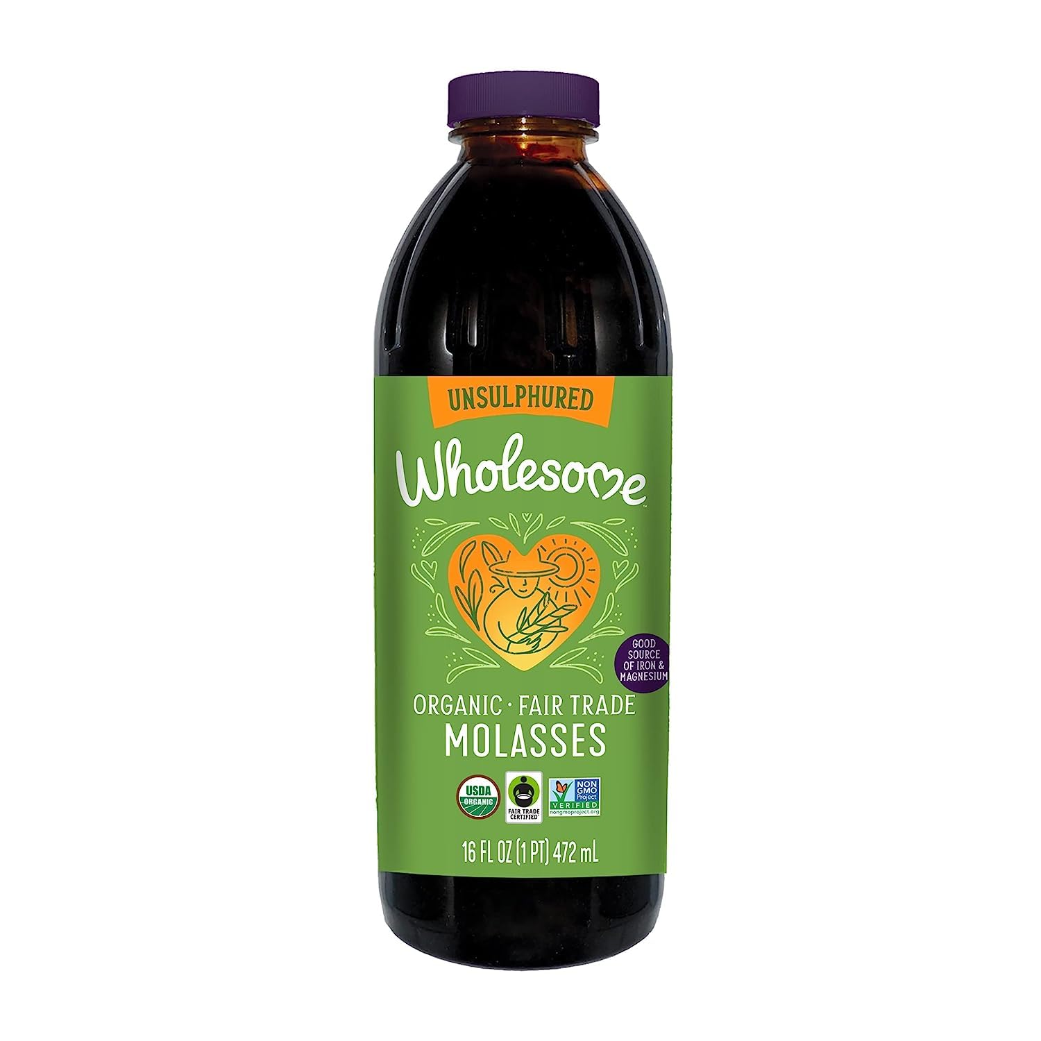Wholesome FT Organic Molasses 32oz Bottle, 1-Pack