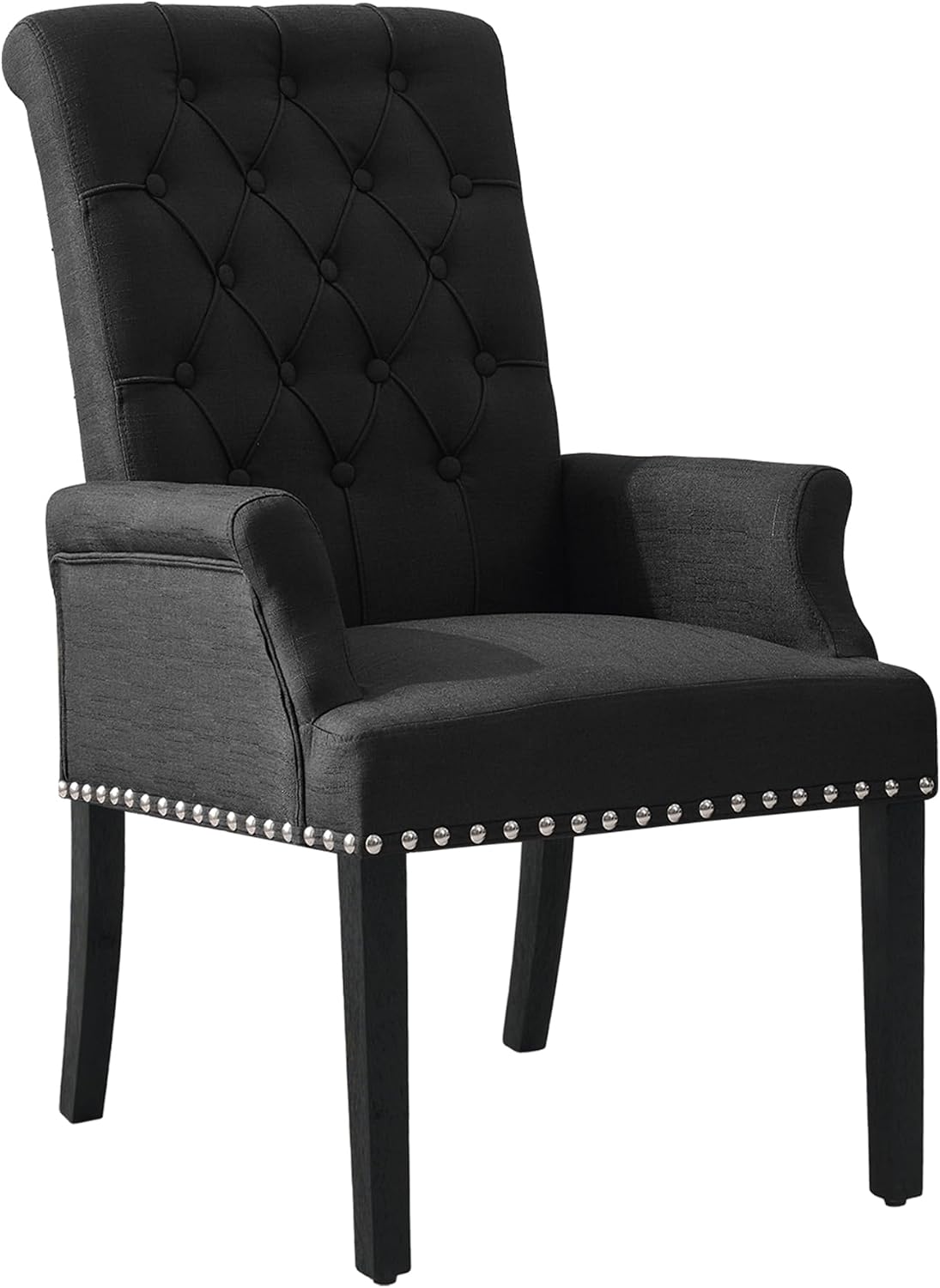 adochr Dining Chairs with Arms,Linen High Back Dining Room Chairs, Beige