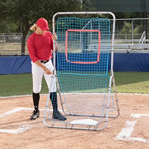 Champion Sports Pitchback Net & Rebounder – Baseball & Softball Multi-Sport Training Screen with Strike Zone Target