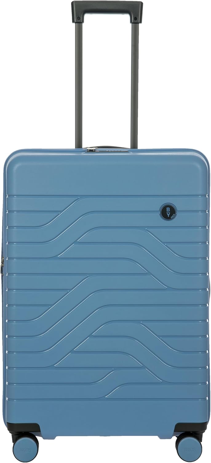 Bric's B|Y Ulisse Checked Luggage with Spinner Wheels – Expandable Lightweighted Hard Shell Suitcase, TSA Combination Lock - Removeable Wash Bag Included - 30 Inch, Mango