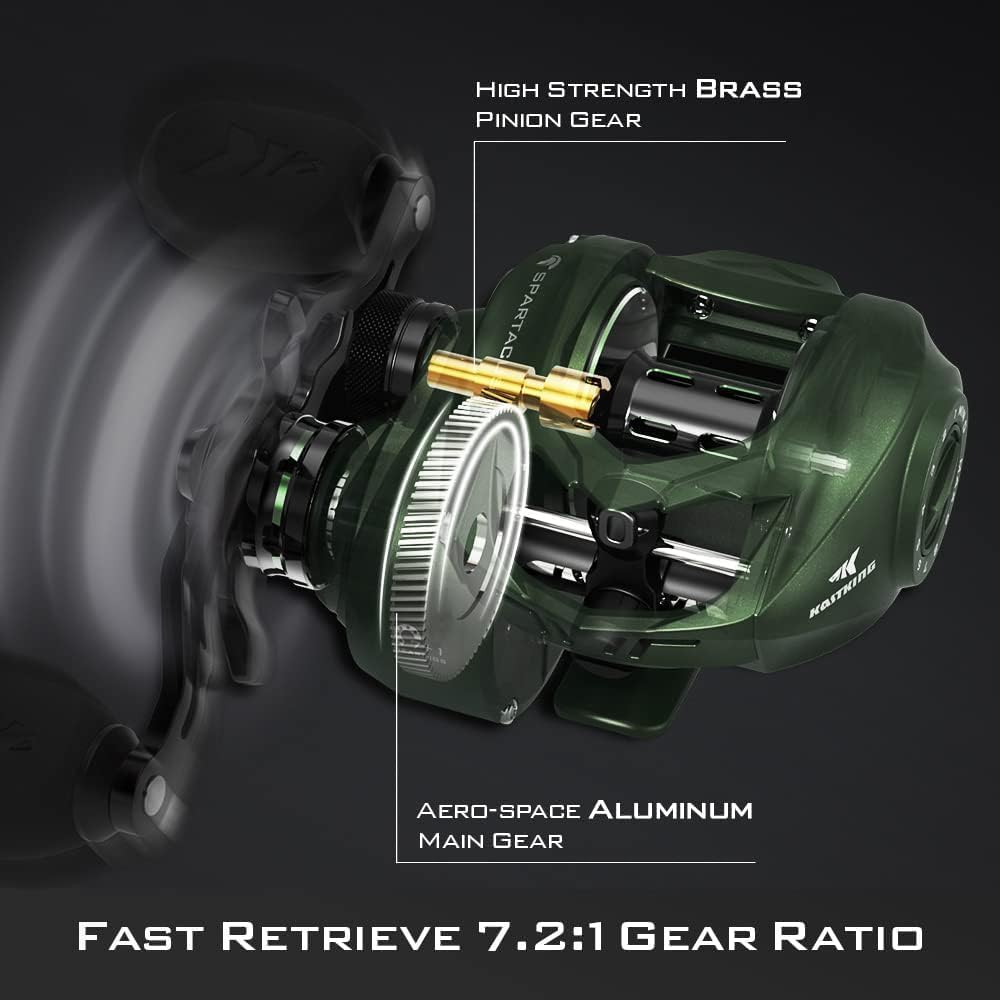 KastKing Spartacus II Baitcasting Fishing Reels with 7.2:1 Gear Ratio