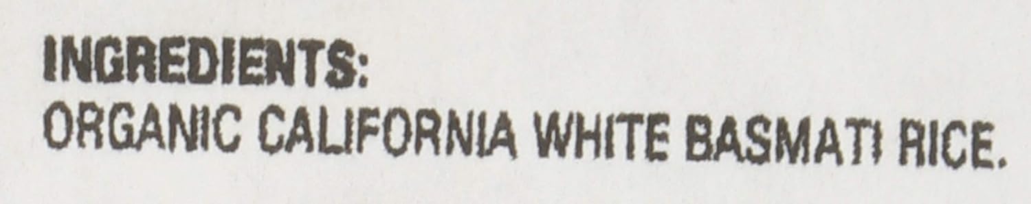 Lundberg Family Farms - Organic California White Basmati Rice, Pleasant Aroma, Fluffy Texture, Won't Clump When Cooked, Bulk Rice, Gluten-Free
