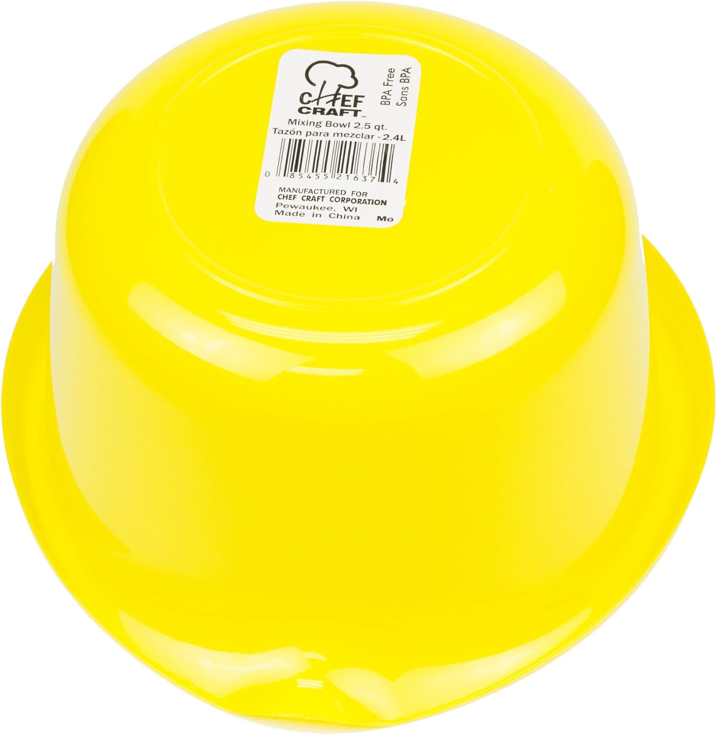 Chef Craft Select Plastic Mixing Bowl Set, 5 Piece, Multiple Color