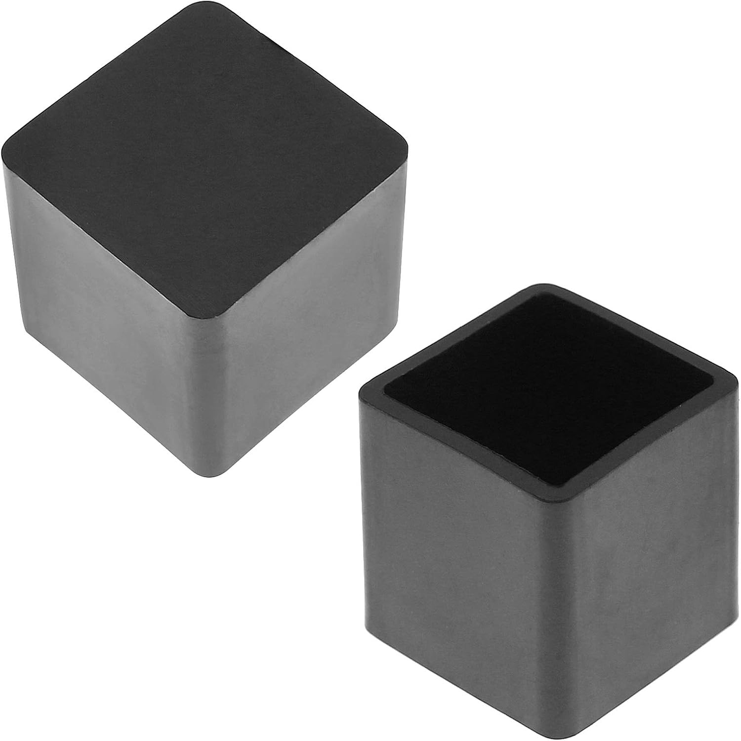 Bonsicoky 20Pcs Rectangle Rubber Furniture Leg Caps (3/4" x 1-1/2"), Vinyl Flexible Chair Leg Floor Protectors for Patio Indoor Chair Table Bed