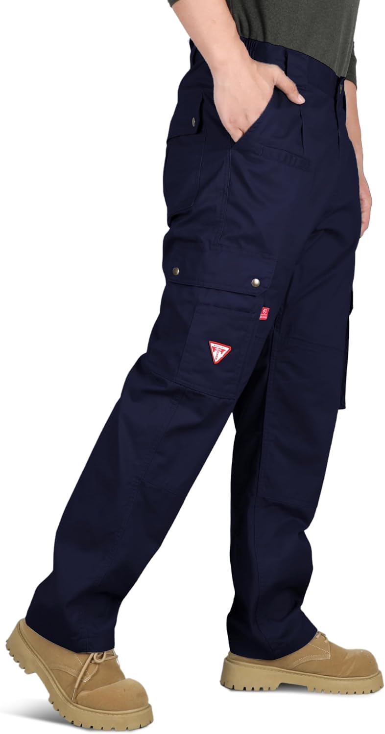 TICOMELA FR Pants for Men 7.5oz Lightweight (9 Pockets) Multi-Pocket 100% C