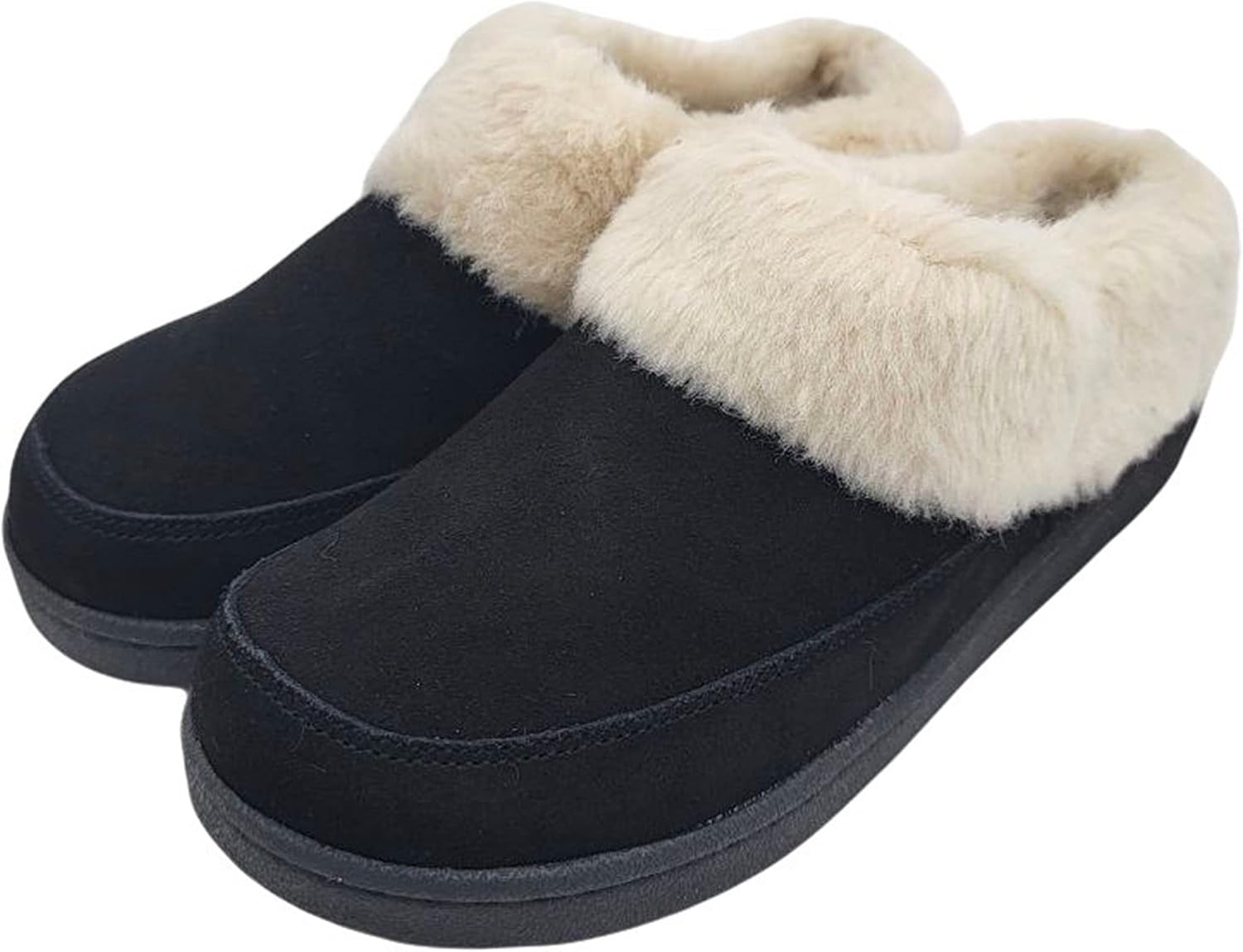 Clarks Womens Faux Fur Lined Clog Slippers Warm Cozy Indoor Outdoor Plush Slipper for Women