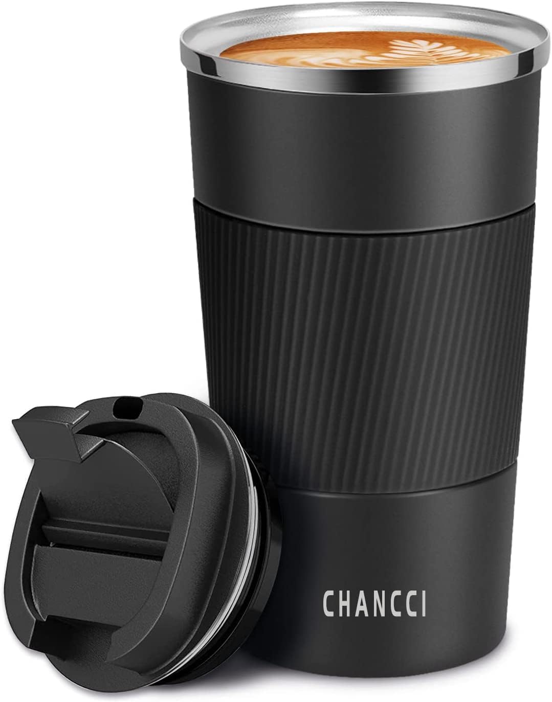 16oz Travel Coffee Mug Spill Proof, Insulated Coffee Mug with Lid, Leakproof Coffee Tumbler, Stainless Steel Vacuum Coffee Cup for Hot/Cold Drinks