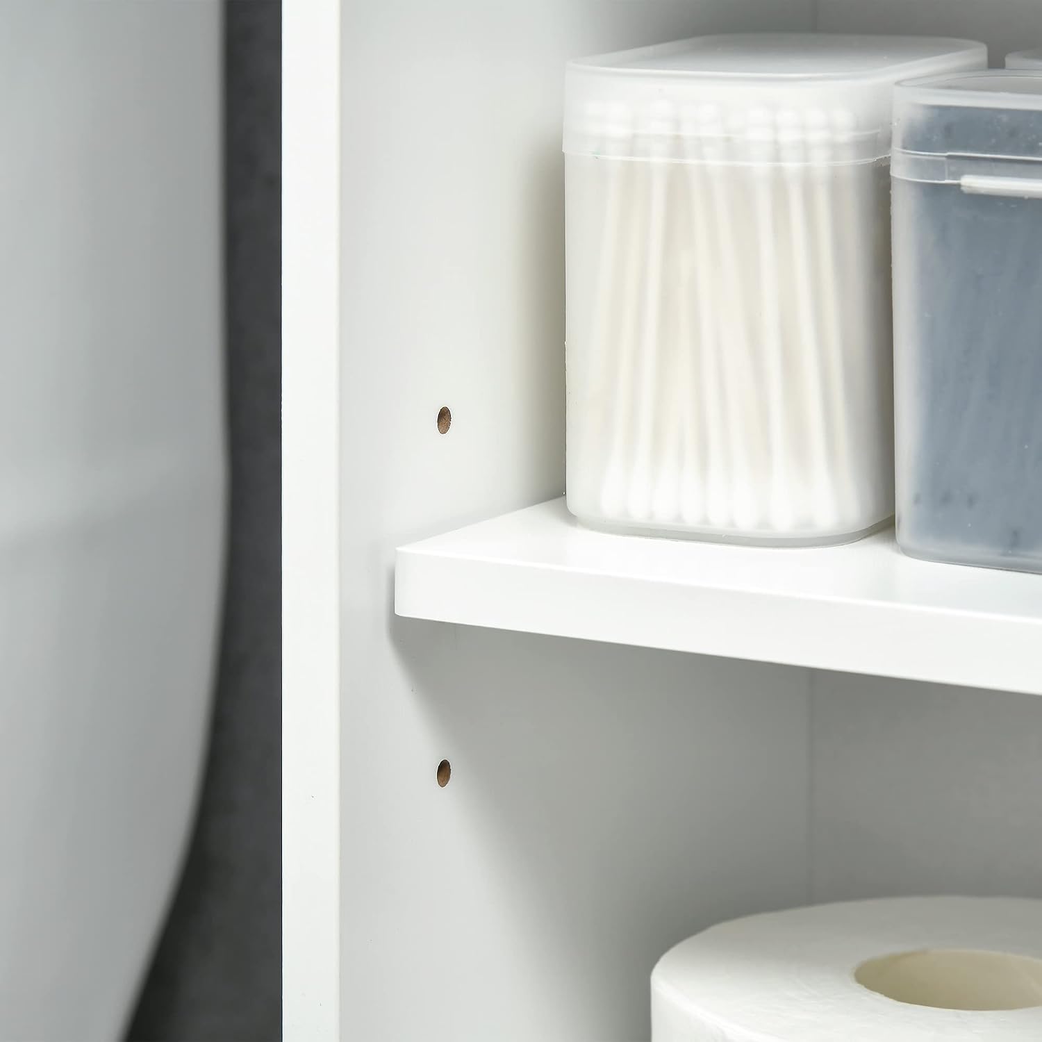 HOMCOM Over The Toilet Bathroom Cabinet Storage Cabinet White