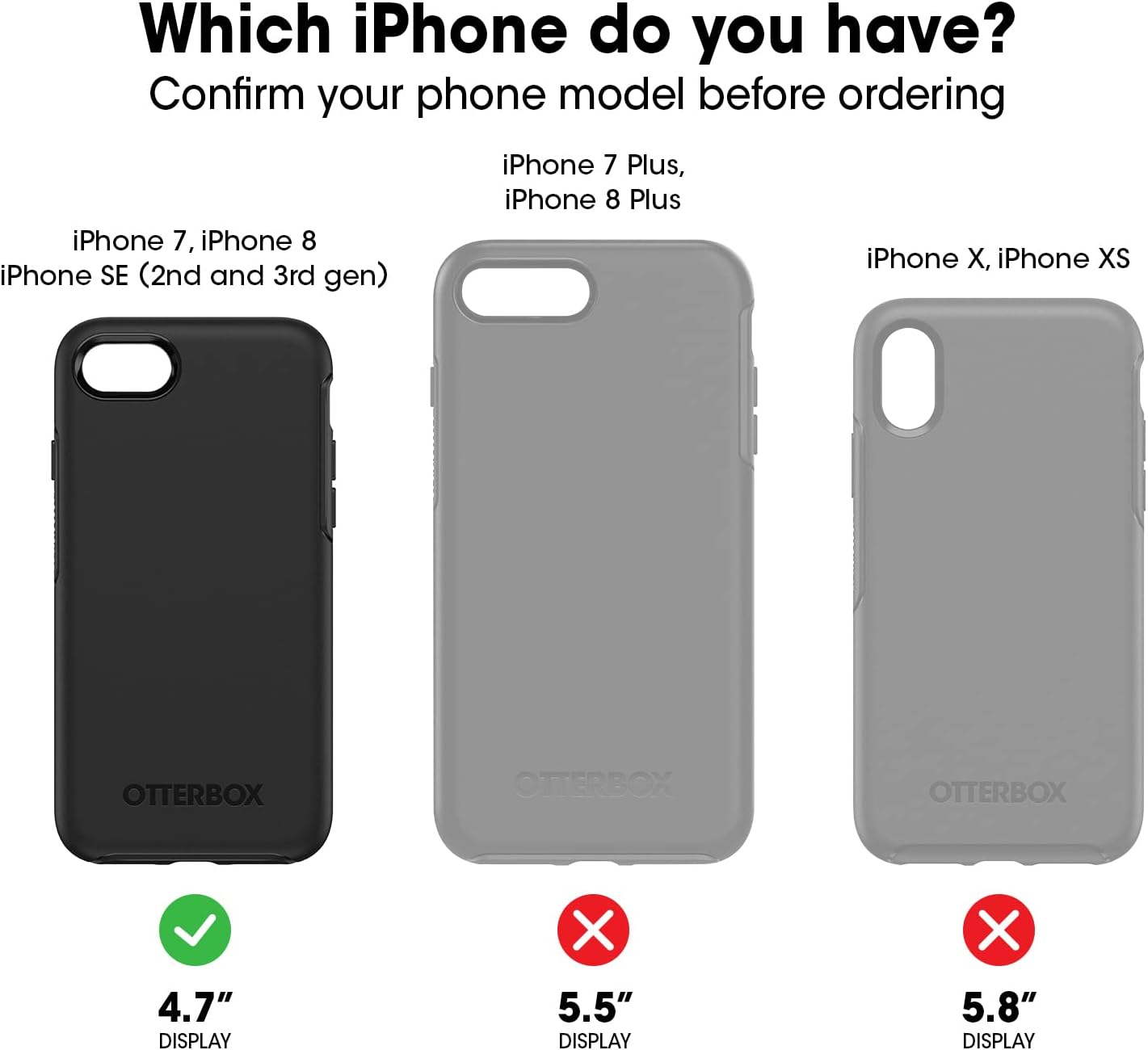OtterBox iPhone 8/7 & SE (3rd/2nd Gen) Commuter Series Case - Black | Thin & Protective iPhone Case, Dual-Layer, Impact Absorbing iPhone Case