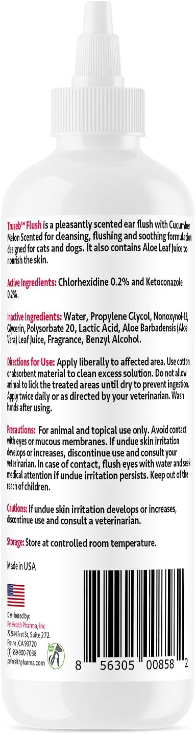 Truseb Maximum Strength Dog Ear Infection Treatment Flush
