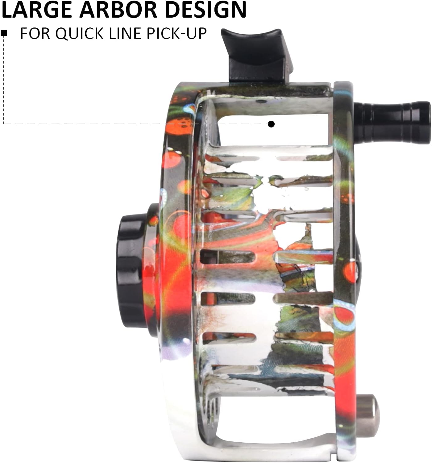 M MAXIMUMCATCH Maxcatch ECO Large Arbor Fly Fishing Reel (3/4wt 5/6wt 7/8wt) and Pre-Loaded Fly Reel with Line Combo