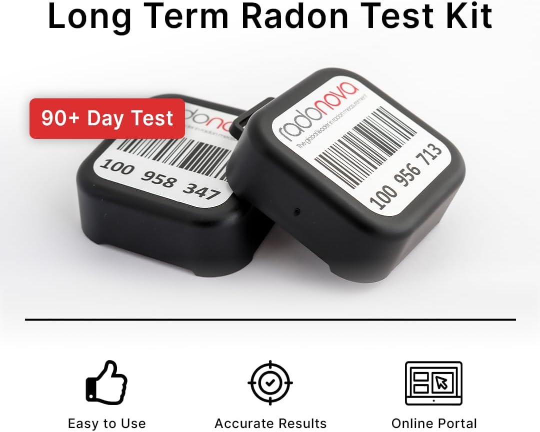 Radtrak³ Radon Detector for Home - Long Term (90 Days to 1 Year) Radon Test Kit for Home - Reliable Accurate Readings - Radon Test Kit Lab Analysis