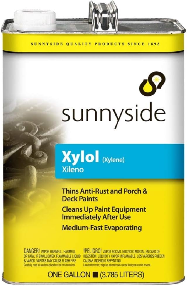 Sunnyside 822G1S Xylol / Xylene Paint Thinner, Gallon, 4-Pack