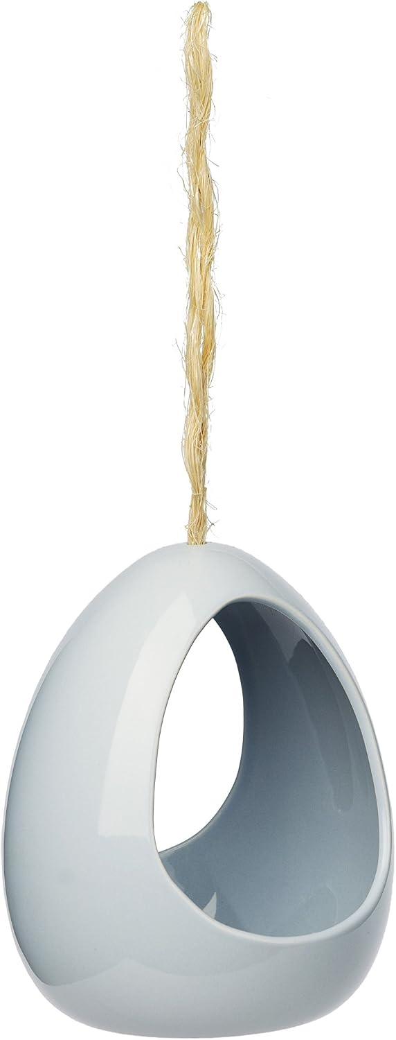 Prevue Pet Products Pale Blue Ceramic Bird Bath, Eggshell Blue