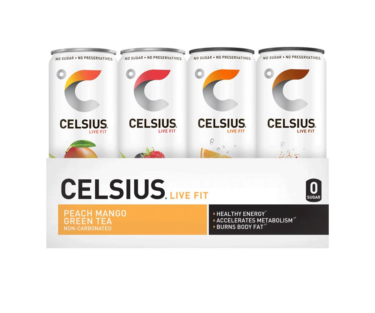 CELSIUS Fitness Drink 9-Flavor Variety Pack, Zero Sugar, Slim Can 12 Fl Oz (Pack of 12)