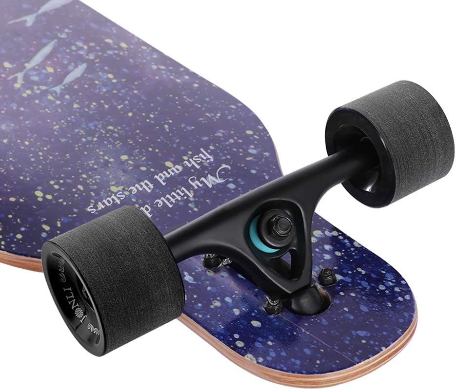 Junli 41 Inch Freeride Skateboard Longboard - Complete Skateboard Cruiser for Cruising, Carving, Free-Style and Downhill