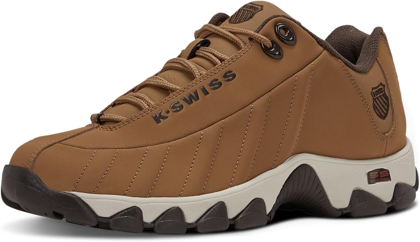 K-Swiss Men's ST329 CMF Sneaker, Wide Tennis Walking Shoes Leather Upper | Court Inspired, Tennis Heritage, Comfort Soft Cushioning, Arch Support, Wide Feet Fit, Chunky Silhouette, Classic Style.