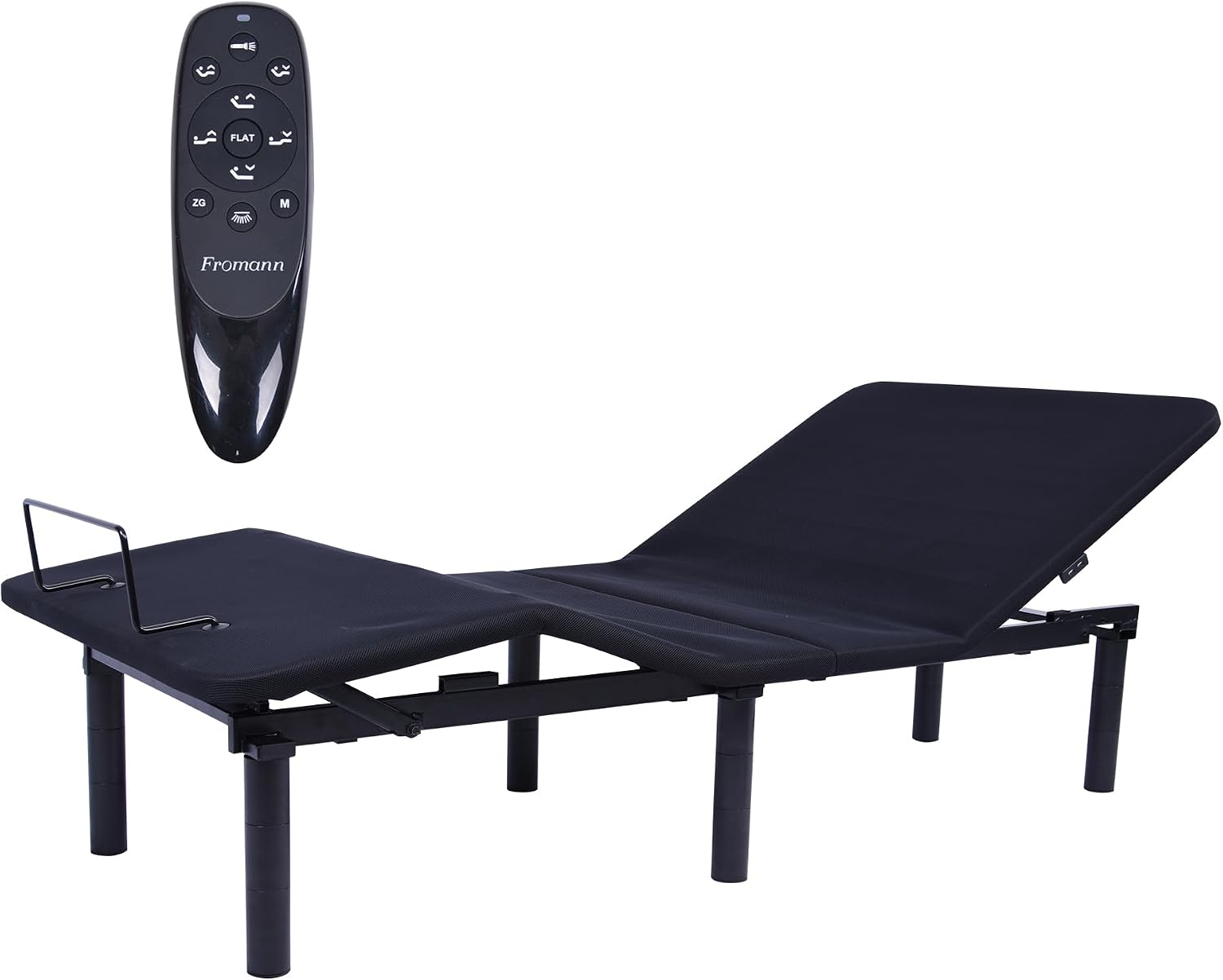 Fromann Adjustable Twin XL Bed Base Frame with Wireless Remote,USB Ports, Zero Gravity,Under Bed Led Lighting (Includes Synchronization Connector to King)