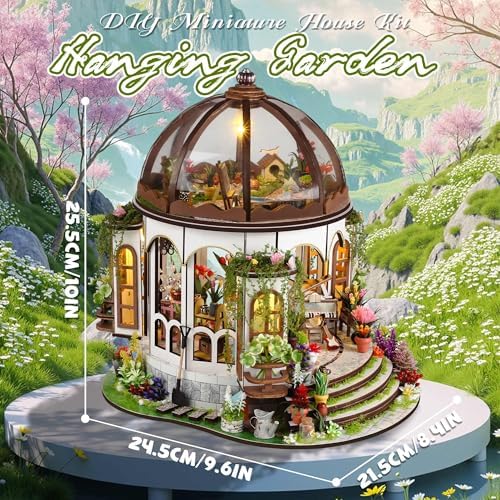 Kisoy Romantic and Cute Dollhouse Miniature DIY House Kit Creative Room Perfect DIY Gift for Friends,Lovers and Families (Sunny Holiday Time)