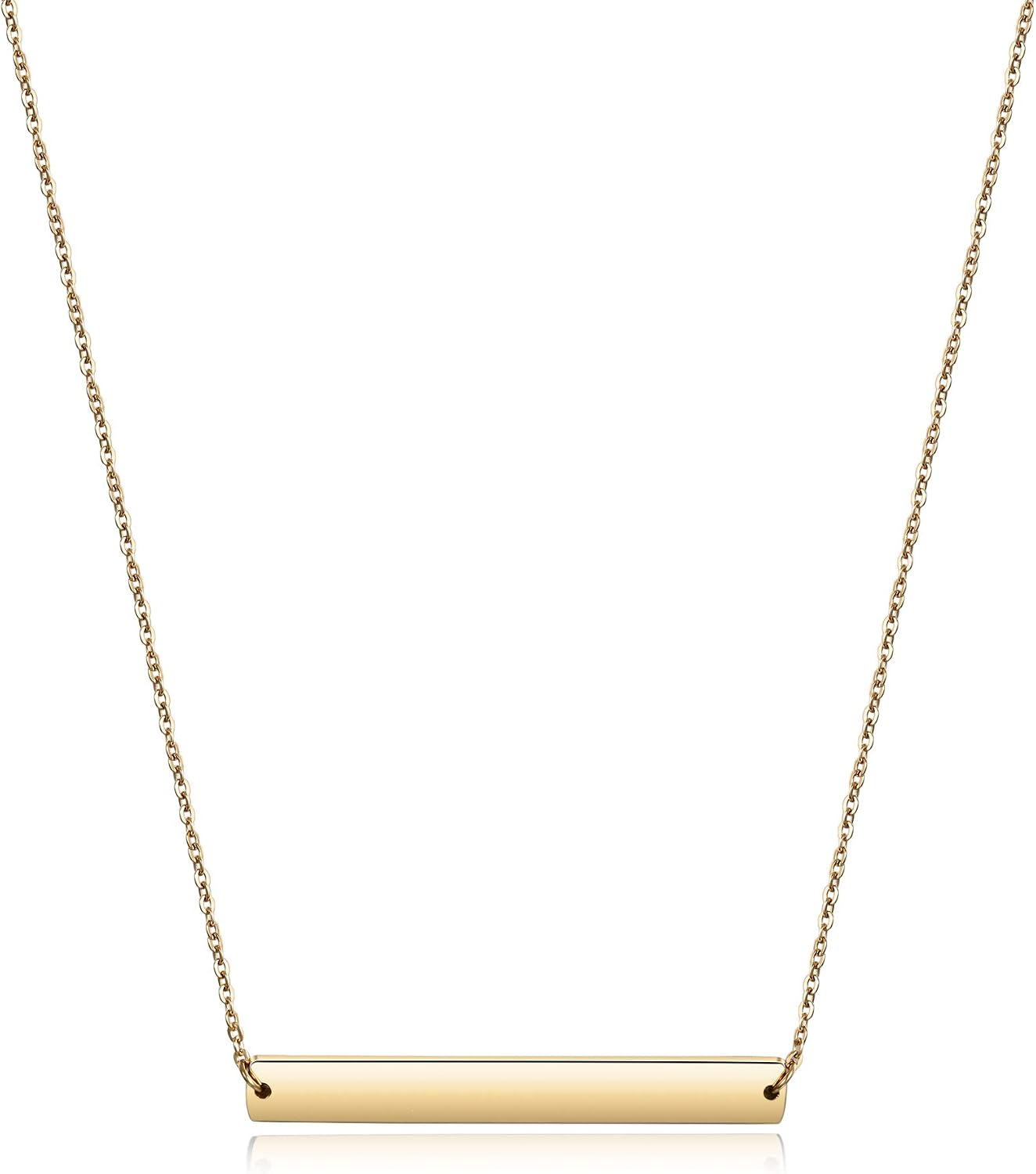 Multi Gold Bar Necklace for Women Vertical/Horizontal Bar Pendant Necklaces with Adjustable Chain Necklace Adult Jewelry