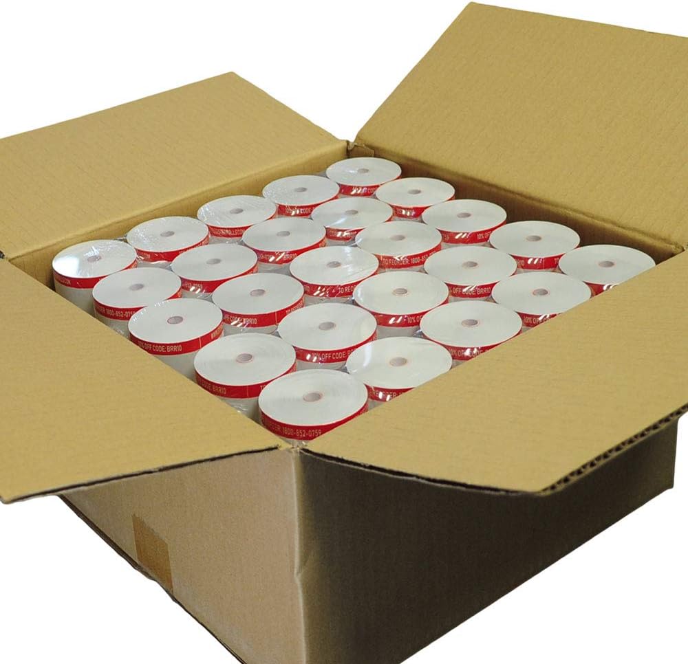 (50 Rolls) 3 1/8 x 230 Thermal Paper Receipt Rolls (55 GSM Premium Quality German Paper) Fits All POS Cash Registers BPA Free - BuyRegisterRolls