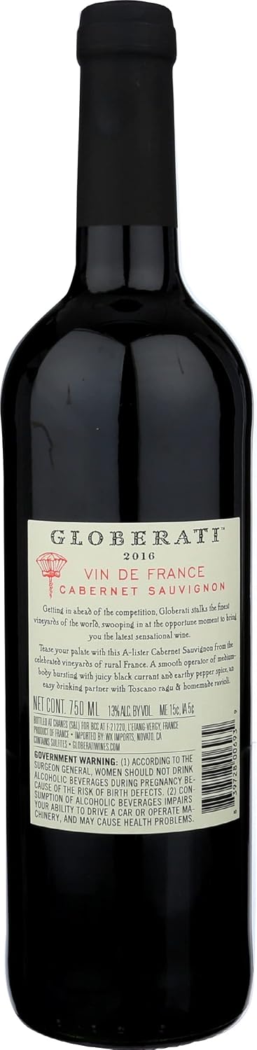 Globerati Cabernet Sauvignon, Red Wine, 750 mL Bottle