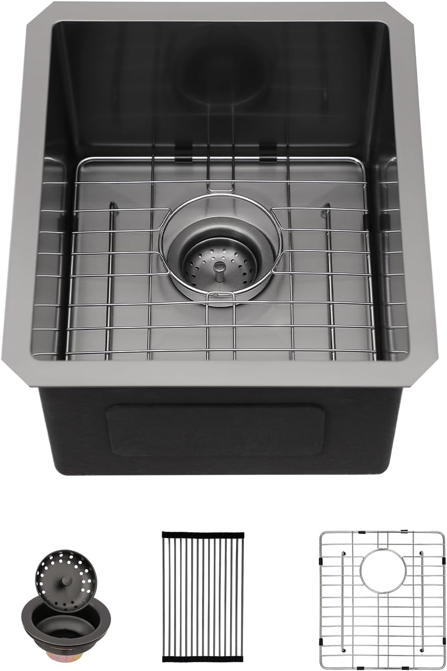 Sarlai 21 Inch Undermount Laundry Sink 21x18x12 Inch Undermount Laundry Utility Sink Deep Single Bowl 16 Gauge Stainless Steel Laundry Tub Sinks
