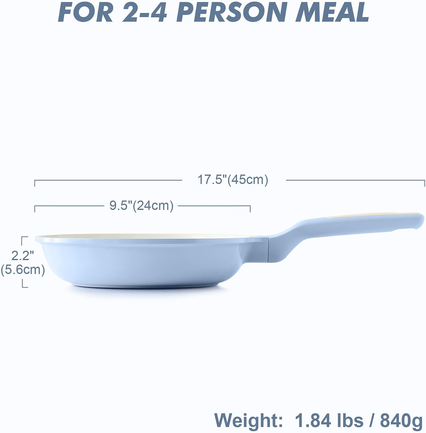 SENSARTE Nonstick Frying Pan Skillet, Swiss Granite Coating Omelette Pan, Healthy Stone Cookware Chef's Pan