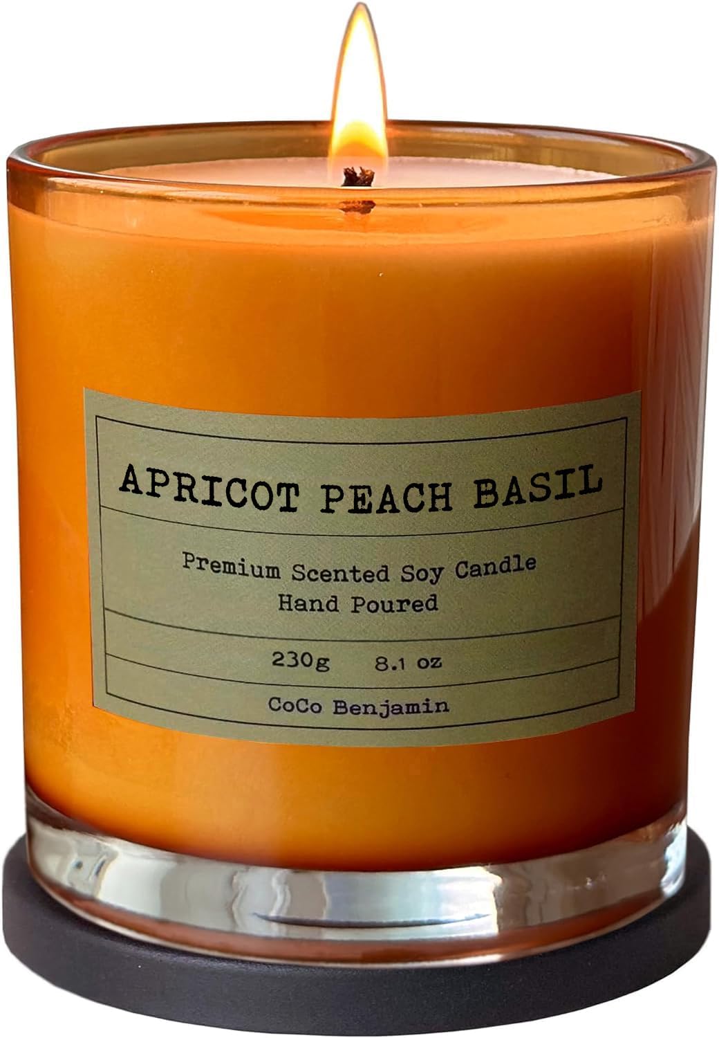 100% Natural Soy Wax Candle by CoCo Benjamin - Highly Scented & Hand-Poured Luxury Candle ((Majestic Balsam Fir Trees) - Clean Burning Cotton Wick